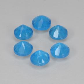 Apatite Gemstones in 3.5 mm (calibrated) Size for Sale, Apatite Stones in Intense Blue Color