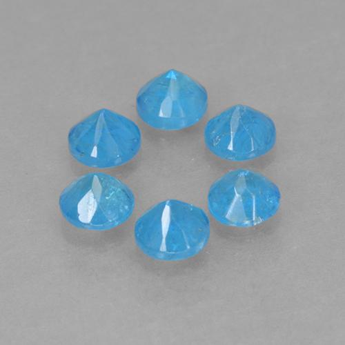 Apatite Gemstones in 3.5 mm (calibrated) Size for Sale, Apatite Stones in Medium Blue Color