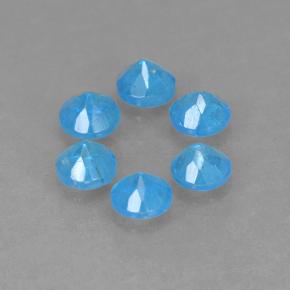 Apatite Gemstones in 3.5 mm (calibrated) Size for Sale, Apatite Stones in Medium Blue Color