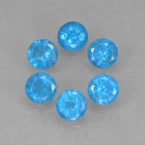 0.2ct Round Facet Blue Apatite Gem for sale 0.2ct Round Facet Blue Apatite Gem (ID: 502598)
