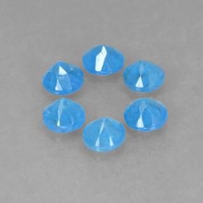 Apatite Gemstones in 3.5 mm (calibrated) Size for Sale, Apatite Stones in Deep Baby Blue Color