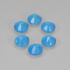 Apatite Gemstones in 3.5 mm (calibrated) Size for Sale, Apatite Stones in Deep Baby Blue Color