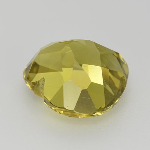 Apatite Gemstone in 12.3 x 11.2 mm Size for Sale, Apatite Stone in Medium-Light Yellow Color