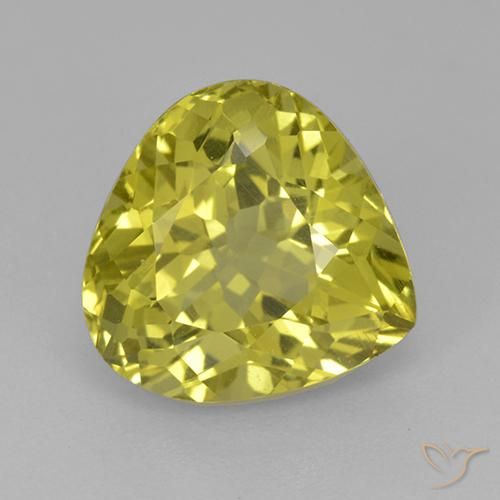 3.73ct Natural Medium Yellow Apatite, Pear Shape, VS