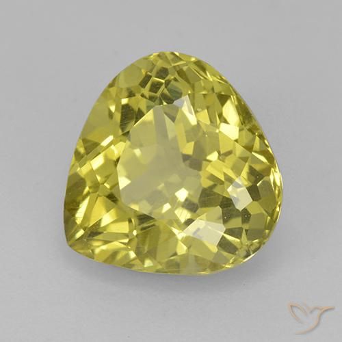 3.73 ct Yellow Apatite Stone, Natural Apatite in Pear Facet Shape for Sale