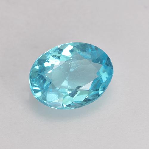 0.67 ct Blue Apatite Stone, Natural Apatite in Oval Facet Shape for Sale