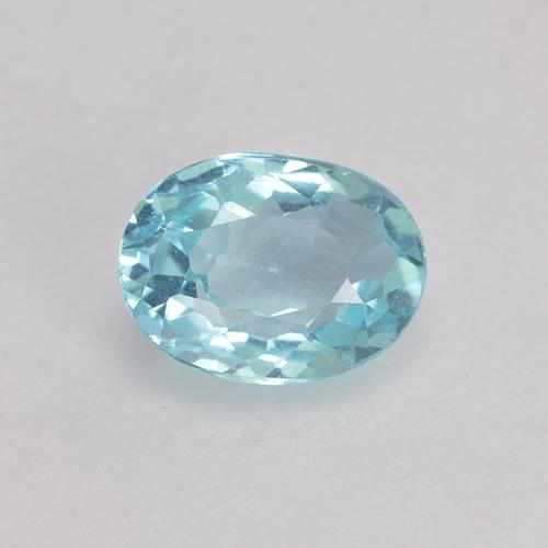 0.53 ct Turquoise Apatite Stone, Natural Apatite in Oval Facet Shape for Sale