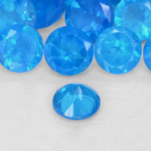 Apatite Gemstones in 2.5 mm (calibrated) Size for Sale, Apatite Stones in Intense Blue Color