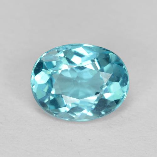 Azul verdoso Apatita Gema - 0.5ct Forma ovalada (ID: 556220)
