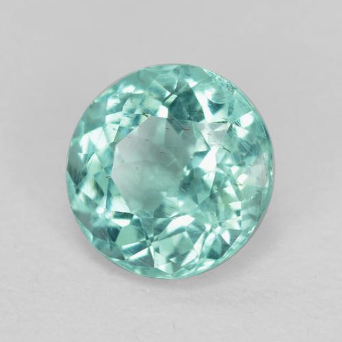 0.58 ct Turquoise Apatite Stone, Natural Apatite in Round Facet Shape for Sale