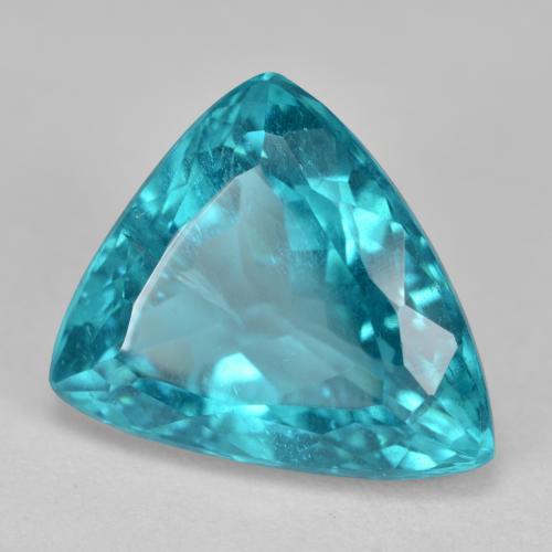 4.81 ct Turquoise Apatite Stone, Natural Apatite in Trillion Facet Shape for Sale