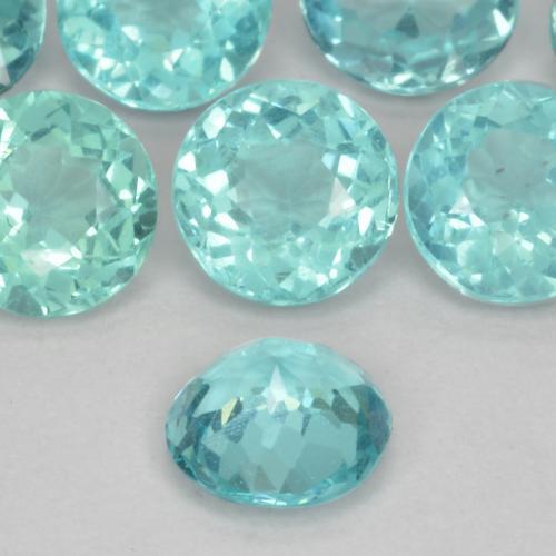 Apatite Gemstone in 5 mm (calibrated) Size for Sale, Apatite Stone in Medium Blue Green Color