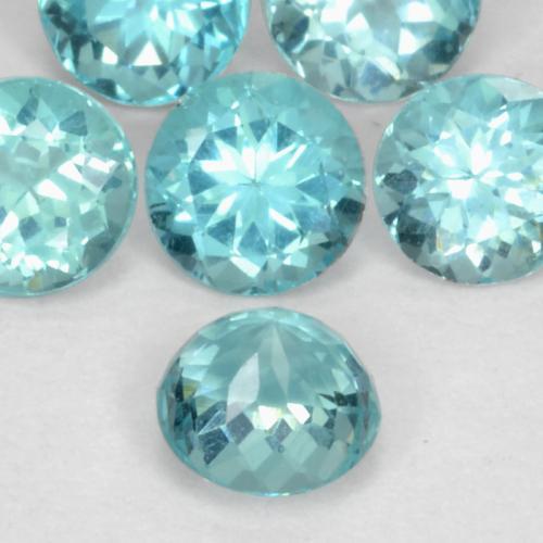 Apatite Gemstone in 4 mm (calibrated) Size for Sale, Apatite Stone in Bright Blue Green Color