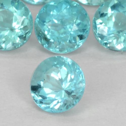 0.33 ct Turquoise Apatite Stone, Natural Apatite in Round Facet Shape for Sale