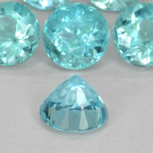 Apatite Gemstone in 4.2 mm Size for Sale, Apatite Stone in Electric Blue Color