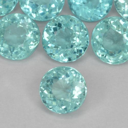 0.42 ct Turquoise Apatite Stone, Natural Apatite in Round Facet Shape for Sale