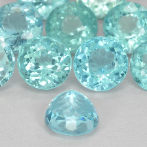 Apatite Gemstone in 4.6 mm Size for Sale, Apatite Stone in Bright Blue Green Color