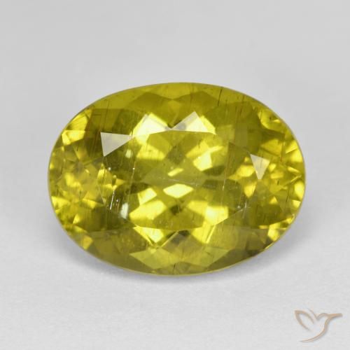 11.46 ct Yellow Apatite, 16.1 x 12 mm Oval Cut From Madagascar, Photo A