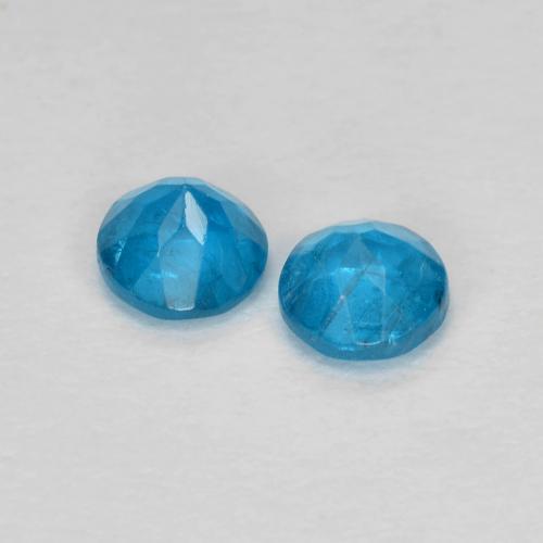 Apatite Gemstones in 3.5 mm (calibrated) Size for Sale, Apatite Stones in Deep Aqua Color