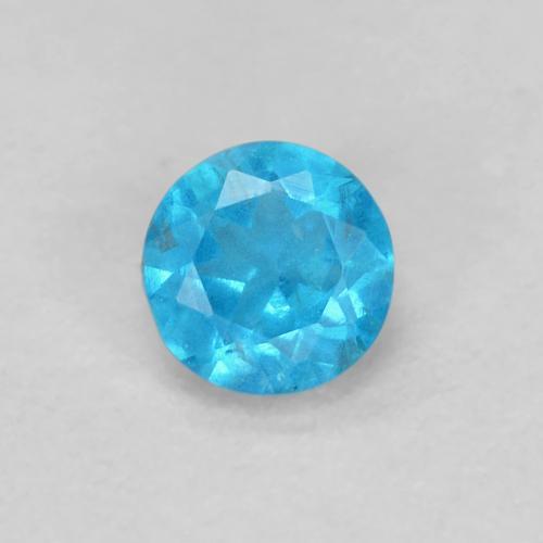 0.22 ct Blue Apatite Stone, Natural Apatite in Round Facet Shape for Sale