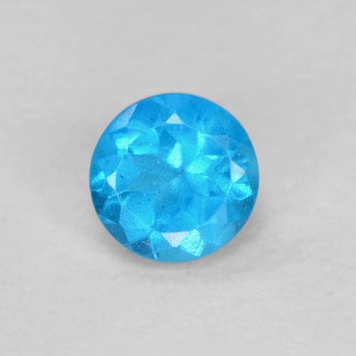 Medium Blue Apatite Gem - 0.2ct Round Facet (ID: 628016)