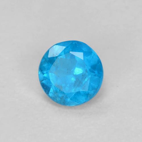 0.20 ct Blue Apatite Stone, Natural Apatite in Round Facet Shape for Sale