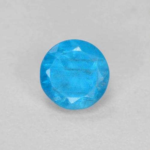 Medium Blue Apatite Gem - 0.2ct Round Facet (ID: 628018)