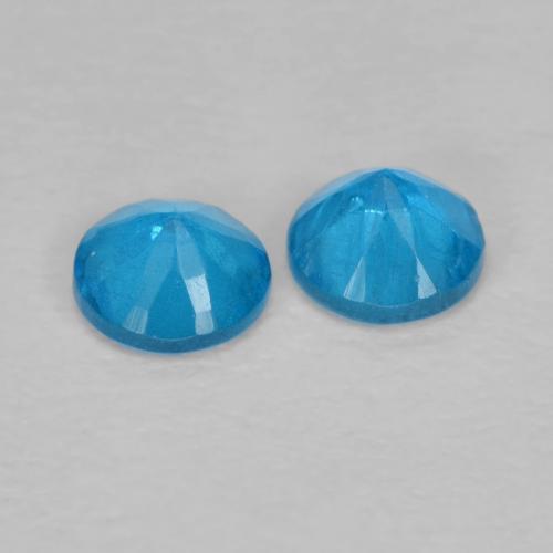 Apatite Gemstones in 3.5 mm (calibrated) Size for Sale, Apatite Stones in Intense Blue Color