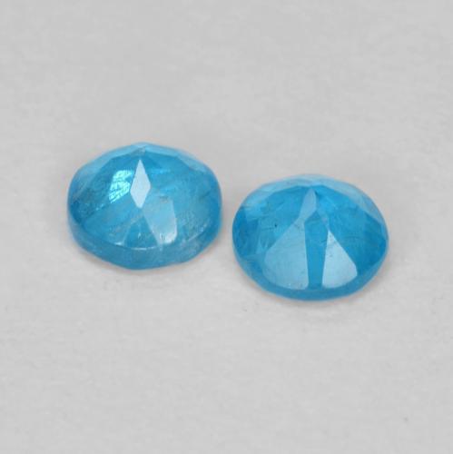 Apatite Gemstones in 3.5 mm (calibrated) Size for Sale, Apatite Stones in Intense Blue Color
