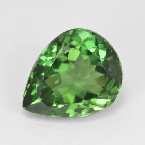 Apatite 10,3 x 8,2mm verde Sfaccettatura a pera dal Madagascar, peso di 3,02 ct, gemma naturale non trattati in purezza VVS-VS, 1 pezzo Apatite - Colore: Verde scuro, durezza Mohs di 5 - 5, Photo A