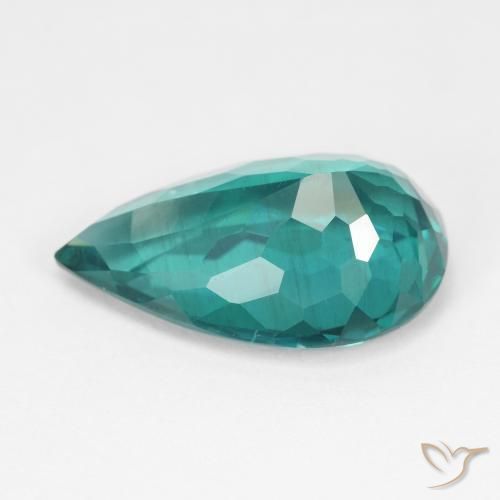 Apatite Gemstone in 16.3 x 10.3 mm Size for Sale, Apatite Stone in Dark Teal Color
