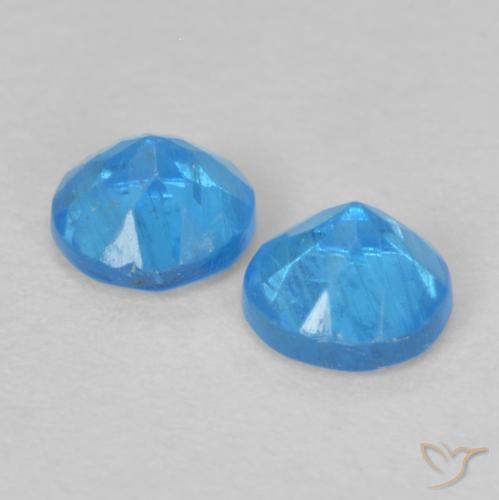 Apatite Gemstones in 3.5 mm (calibrated) Size for Sale, Apatite Stones in Deep Baby Blue Color