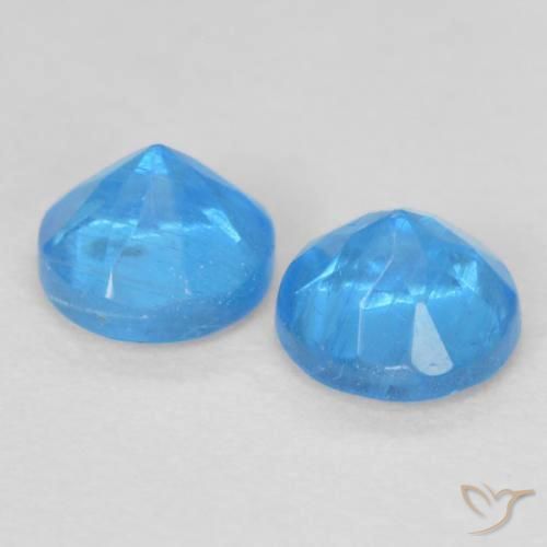 Apatite Gemstones in 3.5 mm (calibrated) Size for Sale, Apatite Stones in Deep Baby Blue Color