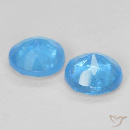 Apatite Gemstones in 3.5 mm (calibrated) Size for Sale, Apatite Stones in Deep Azure Blue Color