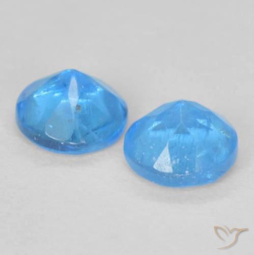 Apatite Gemstones in 3.5 mm (calibrated) Size for Sale, Apatite Stones in Deep Azure Color