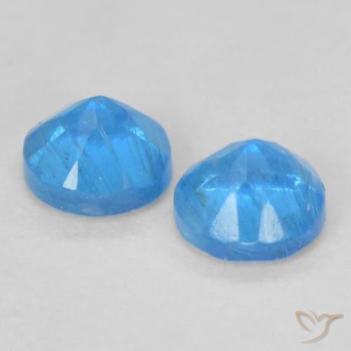 Apatite Gemstones in 3.5 mm (calibrated) Size for Sale, Apatite Stones in Medium Blue Color