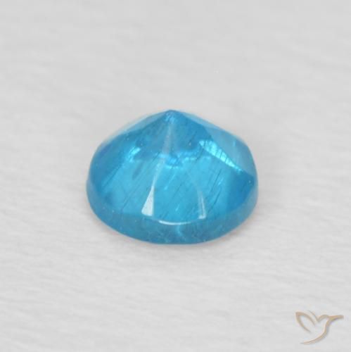 Apatite Gemstone in 3.7 mm Size for Sale, Apatite Stone in Medium Blue Color