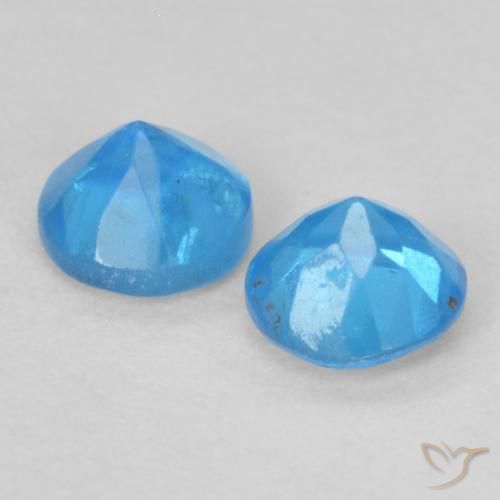 Apatite Gemstones in 3.5 mm (calibrated) Size for Sale, Apatite Stones in Medium Blue Color