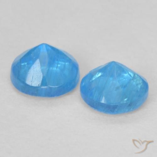 Apatite Gemstones in 3.5 mm (calibrated) Size for Sale, Apatite Stones in Medium Blue Color