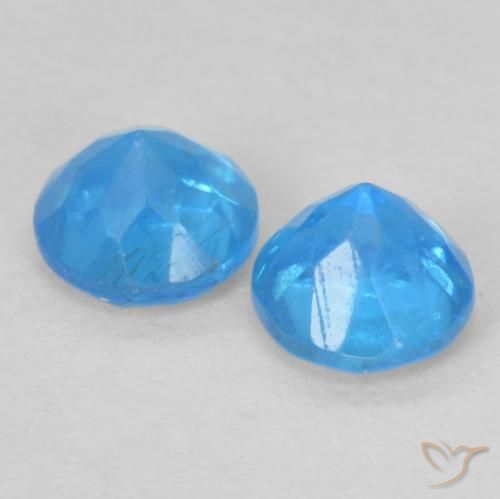 Apatite Gemstones in 3.5 mm (calibrated) Size for Sale, Apatite Stones in Medium Blue Color