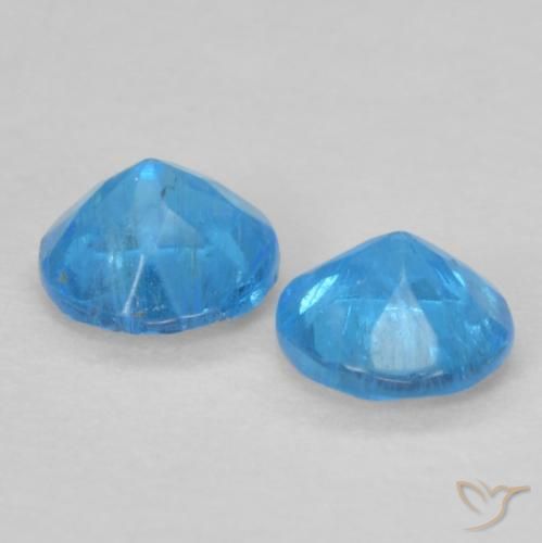 Apatite Gemstones in 3.5 mm (calibrated) Size for Sale, Apatite Stones in Medium Blue Color