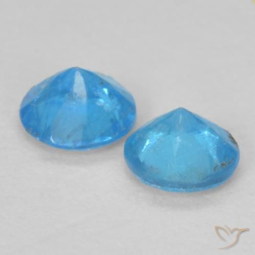 Apatite Gemstones in 3.5 mm (calibrated) Size for Sale, Apatite Stones in Intense Blue Color