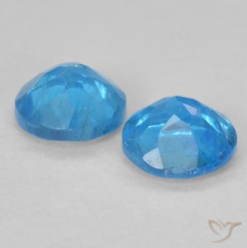 Apatite Gemstones in 3.5 mm (calibrated) Size for Sale, Apatite Stones in Azure Blue Color