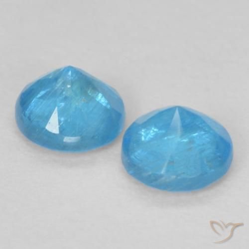 Apatite Gemstones in 3.5 mm (calibrated) Size for Sale, Apatite Stones in Azure Blue Color