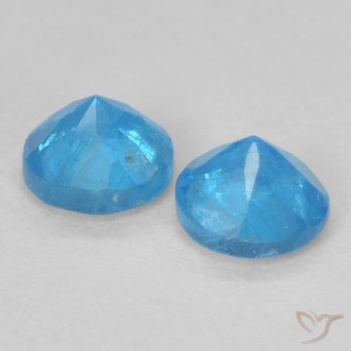 Apatite Gemstones in 3.5 mm (calibrated) Size for Sale, Apatite Stones in Medium Blue Color