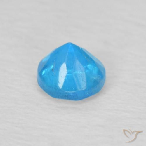Apatite Gemstone in 3.5 mm (calibrated) Size for Sale, Apatite Stone in Medium Blue Color