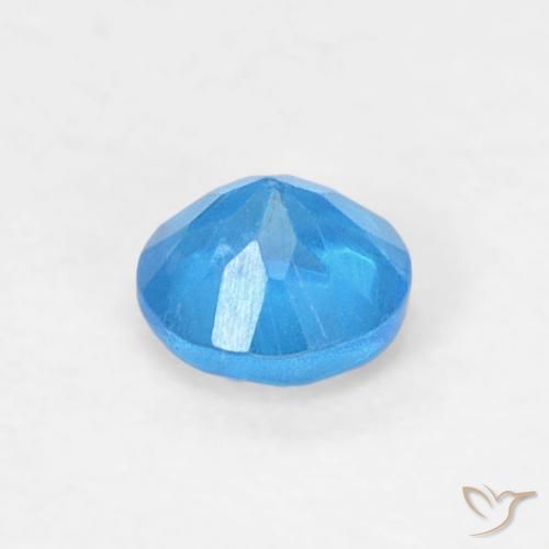 Apatite Gemstone in 3.3 mm Size for Sale, Apatite Stone in Medium Blue Color