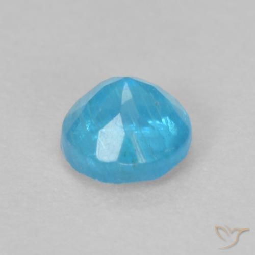 Apatite Gemstone in 3.5 mm (calibrated) Size for Sale, Apatite Stone in Deep Azure Blue Color