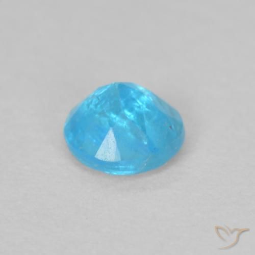 Apatite Gemstone in 3.5 mm (calibrated) Size for Sale, Apatite Stone in Deep Azure Color
