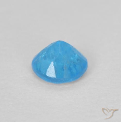 Apatite Gemstone in 3.5 mm (calibrated) Size for Sale, Apatite Stone in Intense Azure Blue Color